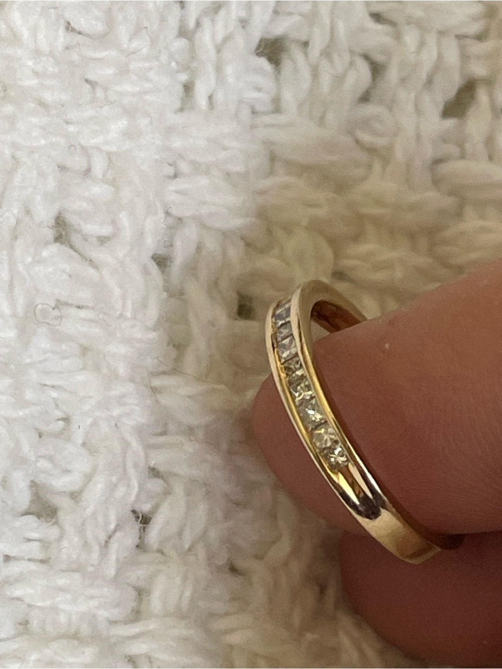 Elegant Marquise & Baguette Diamond Ring Set - 14k Gold - Picture 3 of 5
